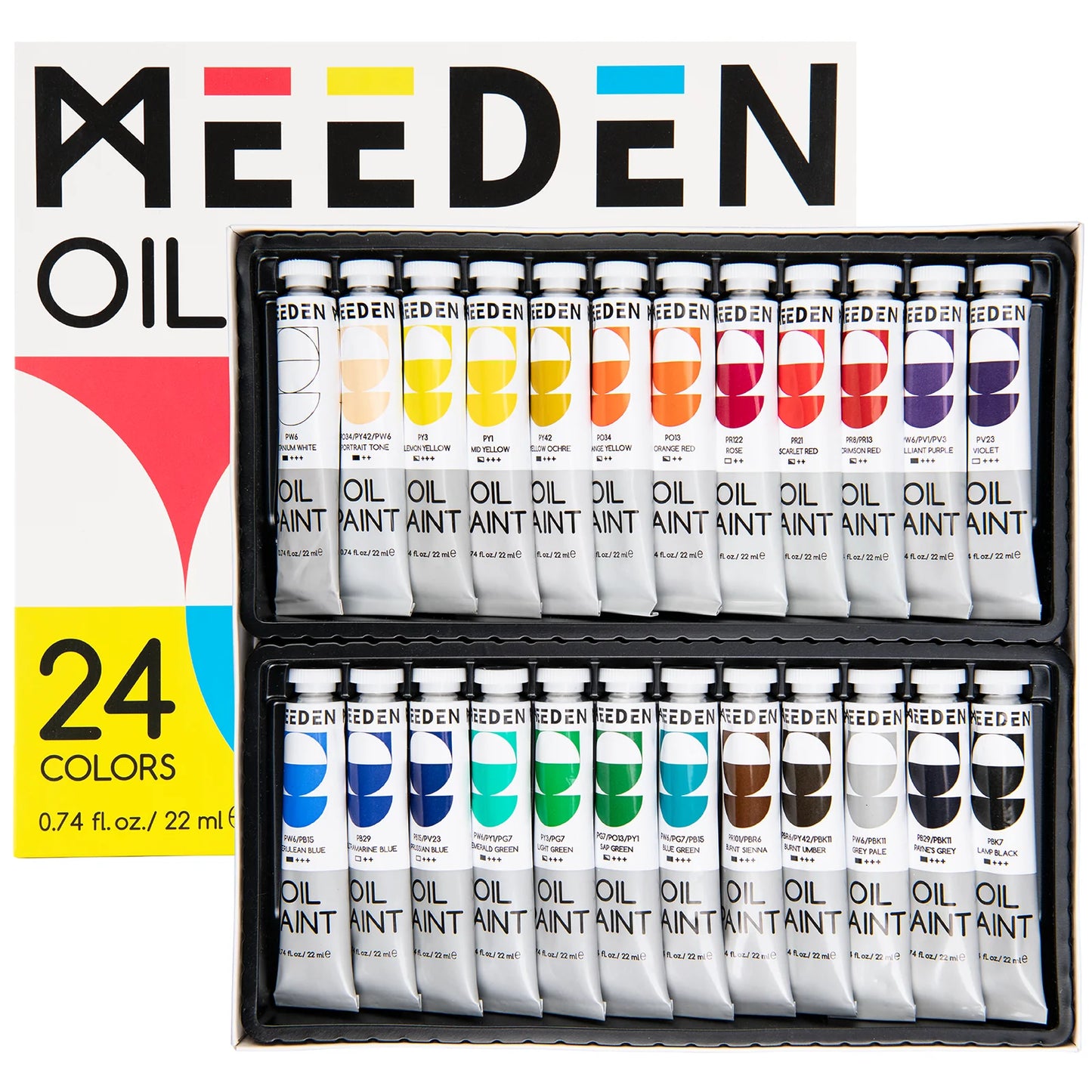 Oil Paint Set - 24 colors