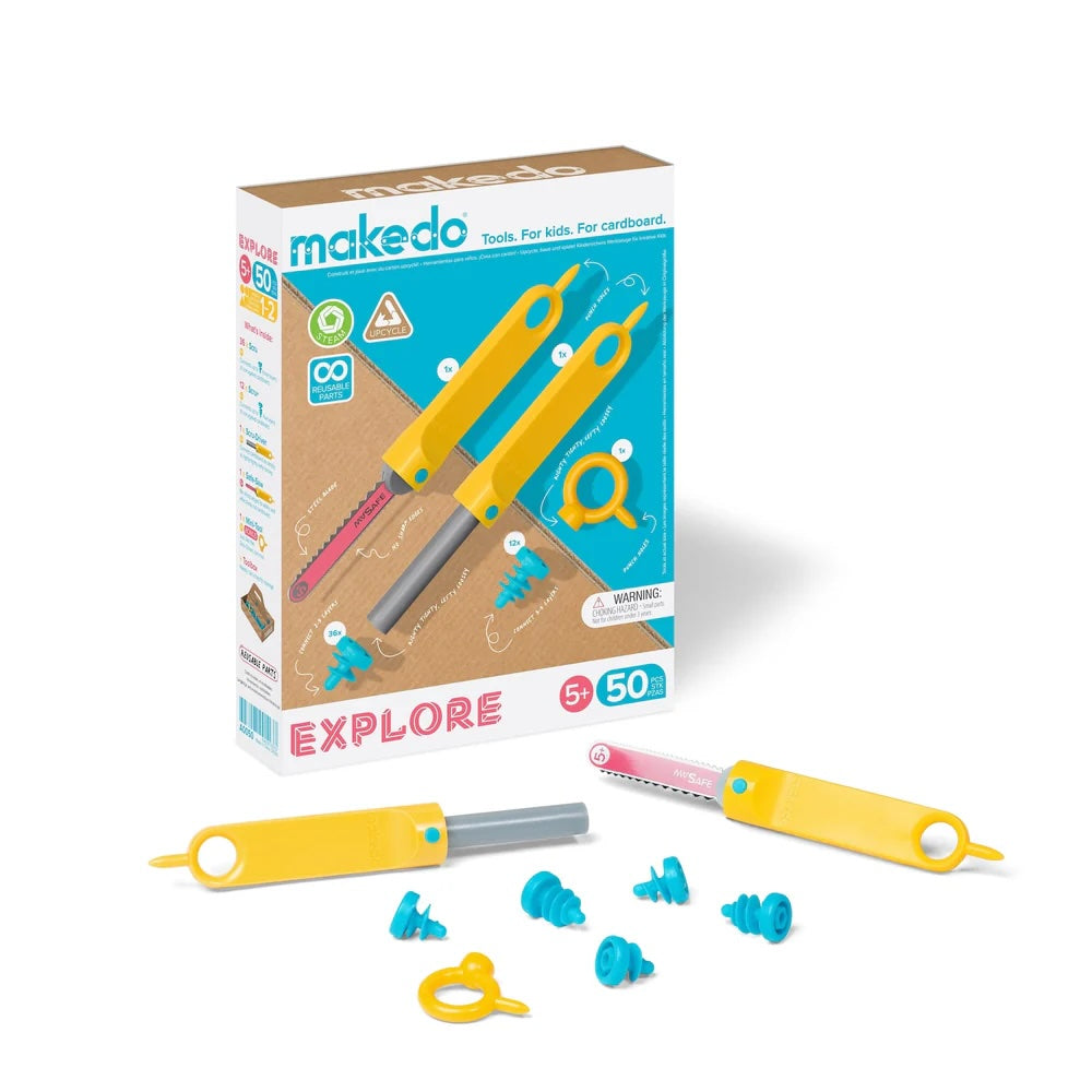 Makedo Explore Kids Tool Set - 50 pcs