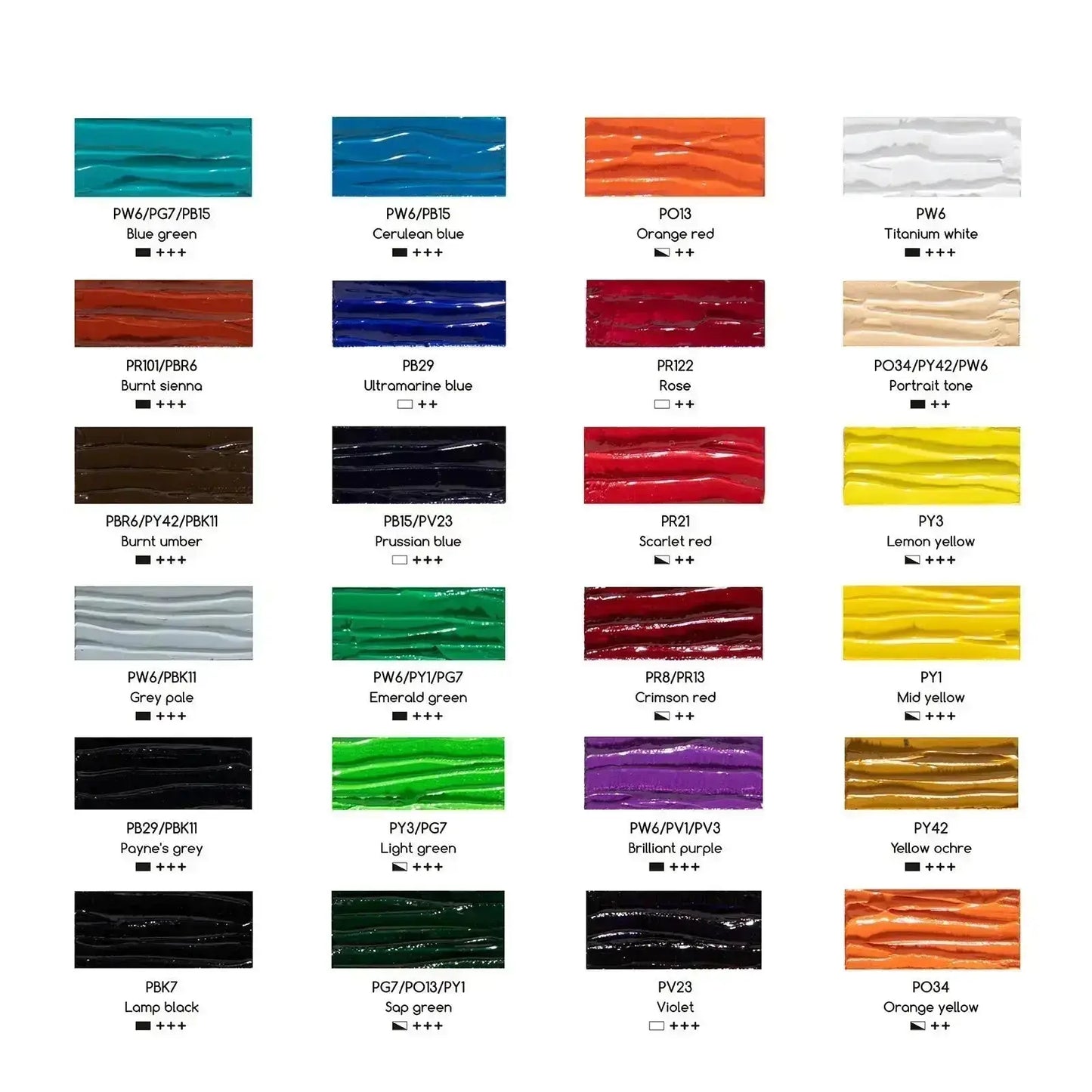 Oil Paint Set - 24 colors